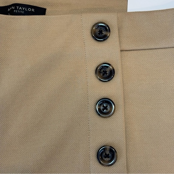 Ann Taylor The Sailor Wide Leg Crop Pant Stretch Knit Khaki Tan Office 16P NEW - Picture 7 of 12